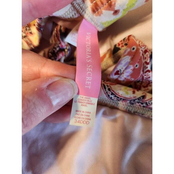 Victoria's Secret Swim Size 34DDD The Angel Convertible Top XL Cheeky Foldover B - Picture 3 of 4